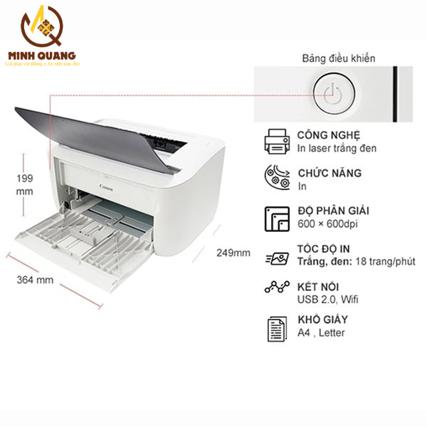 Máy in Canon 6030 chính hãng, nhỏ gọn, tốc độ in nhanh 18 trang/phút, bản in sắc nét, giá rẻ trên Shopee