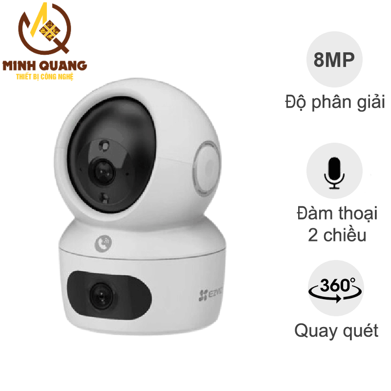 Camera Wifi EZVIZ H7c 8MP 4K ngoài trời, chống nước IP67, hỗ trợ AI nhận diện người, tầm nhìn ban đêm 30m.