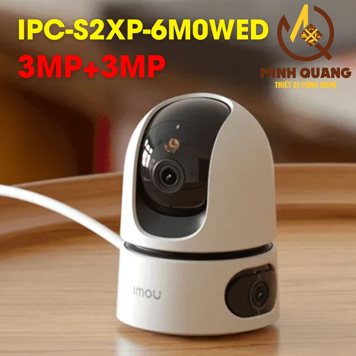 camera wifi imou ranger dual s2xp 6mp chính hãng, quay 360 độ, zoom quang 8x, độ phân giải 6MP.