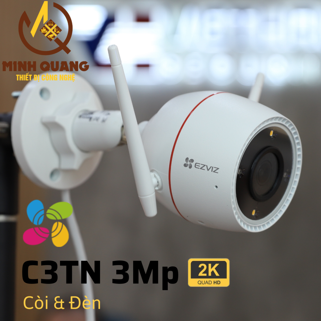 Camera Wifi Ezviz C3TN 2K chính hãng, lắp ngoài trời, hỗ trợ xem đêm.