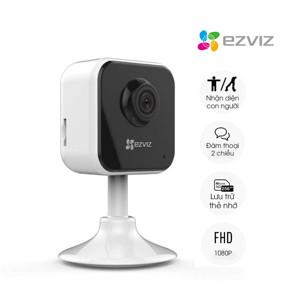 Camera Wifi EZVIZ H1C 2MP chính hãng, độ phân giải Full HD 1080p, hồng ngoại ban đêm, kết nối Wi-Fi, đàm thoại 2 chiều.