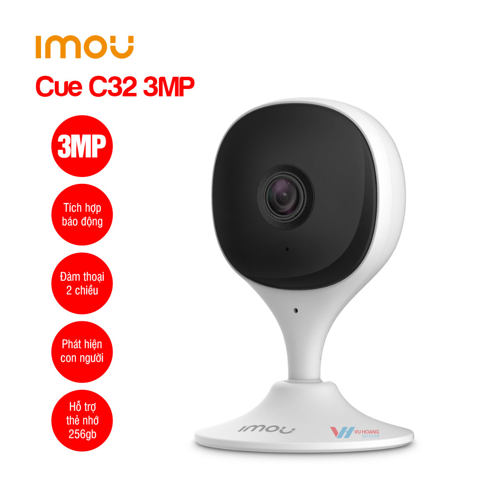 camera wifi imou c32 3mp xoay 360 độ, độ phân giải 3mp, giám sát an ninh thông minh, hồng ngoại ban đêm