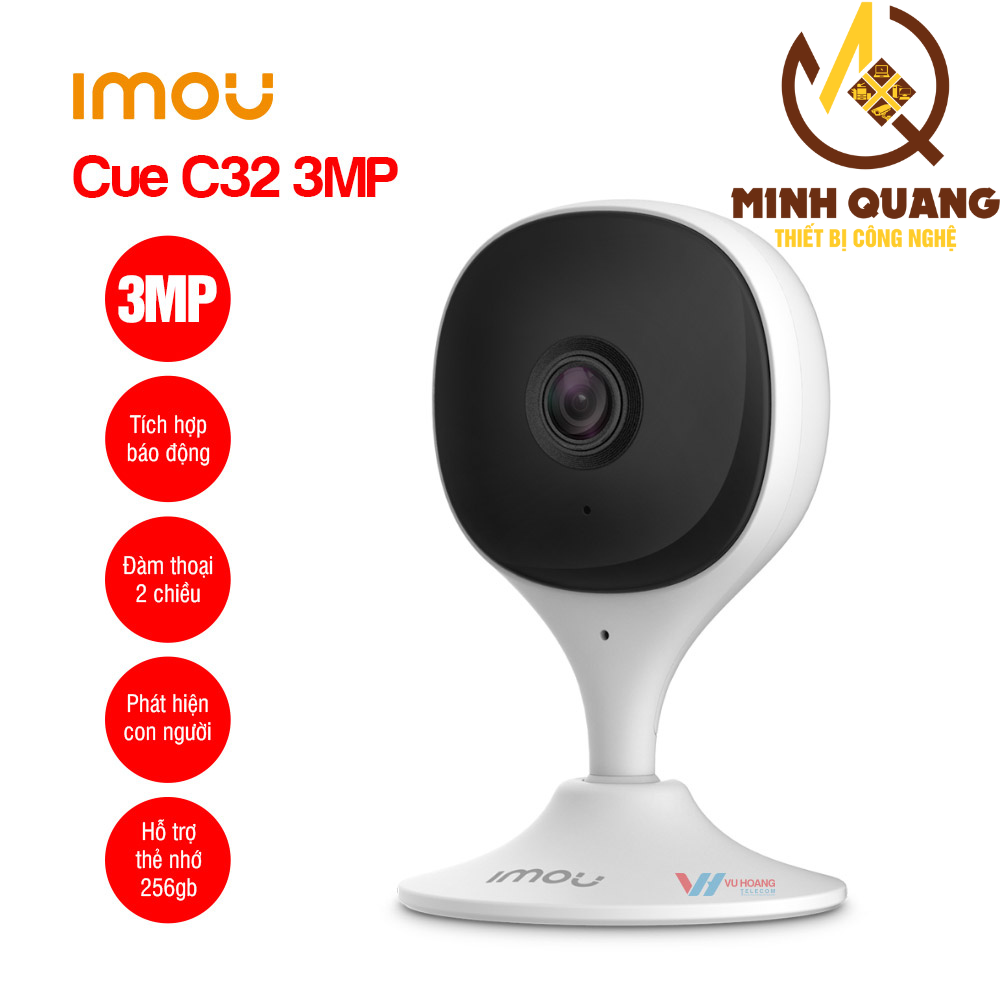 camera wifi imou c32 3mp xoay 360 độ, độ phân giải 3mp, giám sát an ninh thông minh, hồng ngoại ban đêm.