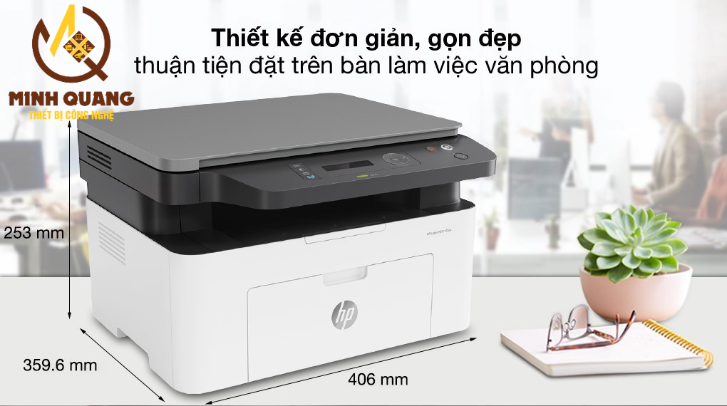Máy in HP LaserJet MFP 135w đa năng in – scan – copy, kết nối WiFi tiện lợi.