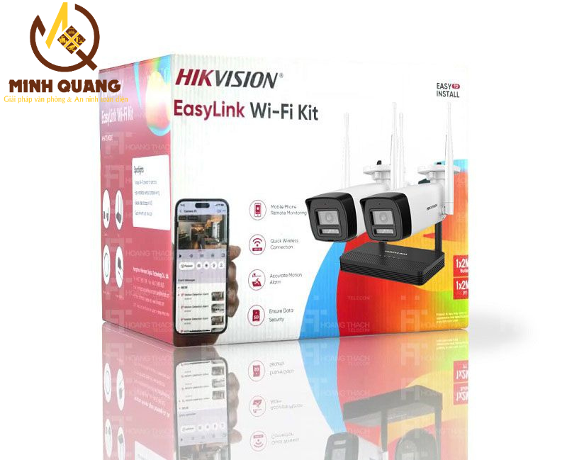 Bộ Kit Camera Wifi EasyLink HIKVISION NKS422W0H – Camera an ninh không dây, hình ảnh Full HD, dễ lắp đặt cho gia đình và cửa hàng.