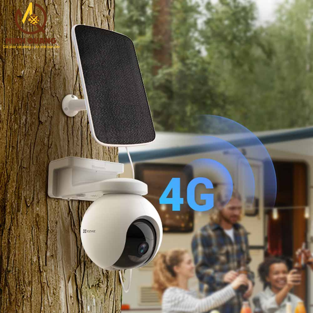 Camera Ezviz Pin Sạc EB8 2K dùng SIM 4G, pin sạc bền bỉ, giám sát an ninh không dây, hình ảnh 2K sắc nét, cảnh báo AI thông minh