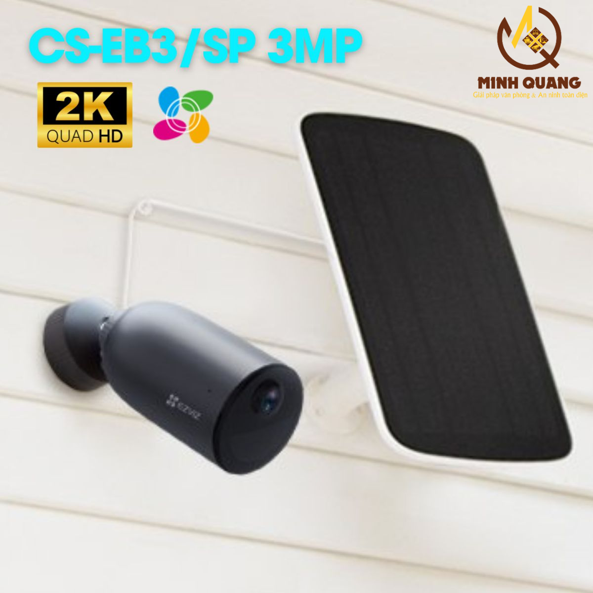 Camera Wifi Pin Năng Lượng Mặt Trời EZVIZ EB3 3MP ngoài trời chống nước Camera giám sát EZVIZ EB3 3MP pin năng lượng mặt trời WiFi Camera an ninh ngoài trời EZVIZ EB3 3MP hồng ngoại ban đêm