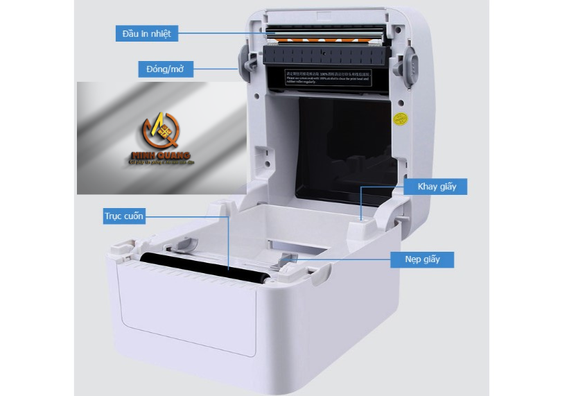Máy In Nhiệt Xprinter 420B chính hãng – Máy in nhiệt không mực, in nhãn vận chuyển Shopee, Lazada, mã vạch rõ nét.