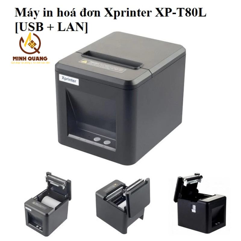 Máy in hoá đơn XPRINTER T80L tốc độ cao, khổ giấy 80mm, giá rẻ, phù hợp cho quán ăn, siêu thị mini, cửa hàng bán lẻ.