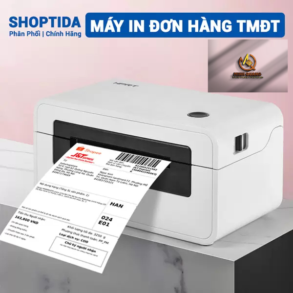 Máy in đơn hàng Shoptida SP46 – máy in nhiệt nhỏ gọn, tốc độ cao, in tem vận chuyển rõ nét cho Shopee, Lazada, TikTok Shop.