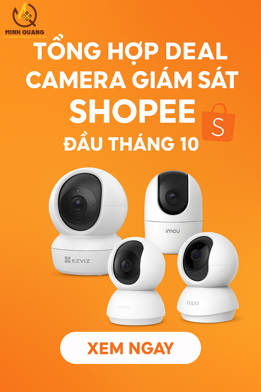 Tổng hợp deal camera giám sát Shopee đầu tháng 10 giảm giá sốc, nhiều mẫu camera wifi an ninh giá rẻ