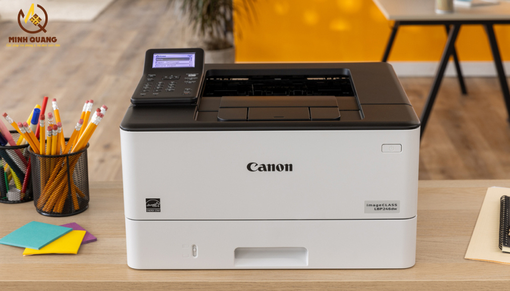 Máy in Canon LBP246dw kết nối WiFi tốc độ cao, in hai mặt tự động, thiết kế nhỏ gọn sang trọng.