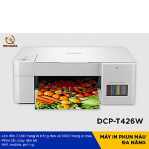 Máy in màu Brother DCP-T426W in không dây, tiết kiệm mực, chất lượng cao.