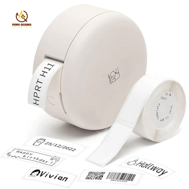 Máy in tem nhãn HPRT H11 mini, in nhanh rõ nét, kết nối Bluetooth không dây, phù hợp cho shop online và cửa hàng nhỏ.