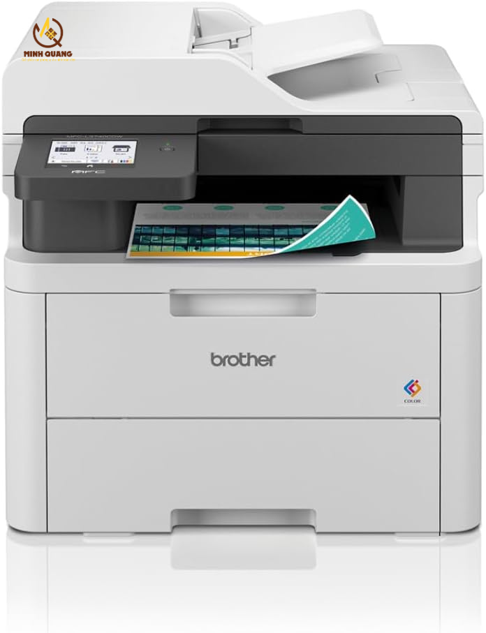 Máy in laser màu Brother MFC-L3760CDW đa năng in-scan-copy-fax, in 2 mặt tự động, kết nối WiFi, phù hợp văn phòng.