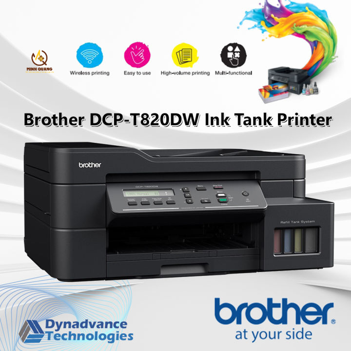 Máy in màu Brother DCP-T820DW – in nhanh, tiết kiệm mực, kết nối WiFi.