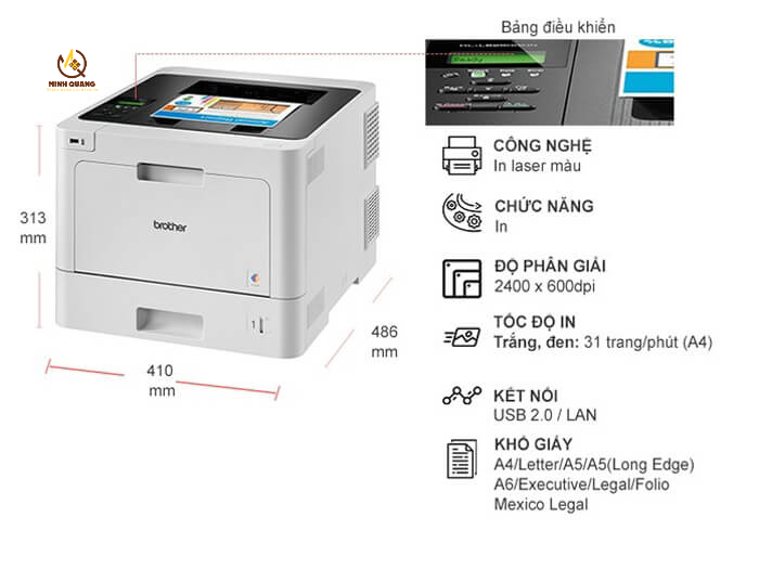 Máy in màu laser Brother HL-L8260CDN tốc độ cao, in đảo mặt tự động, phù hợp sử dụng cho văn phòng và doanh nghiệp.