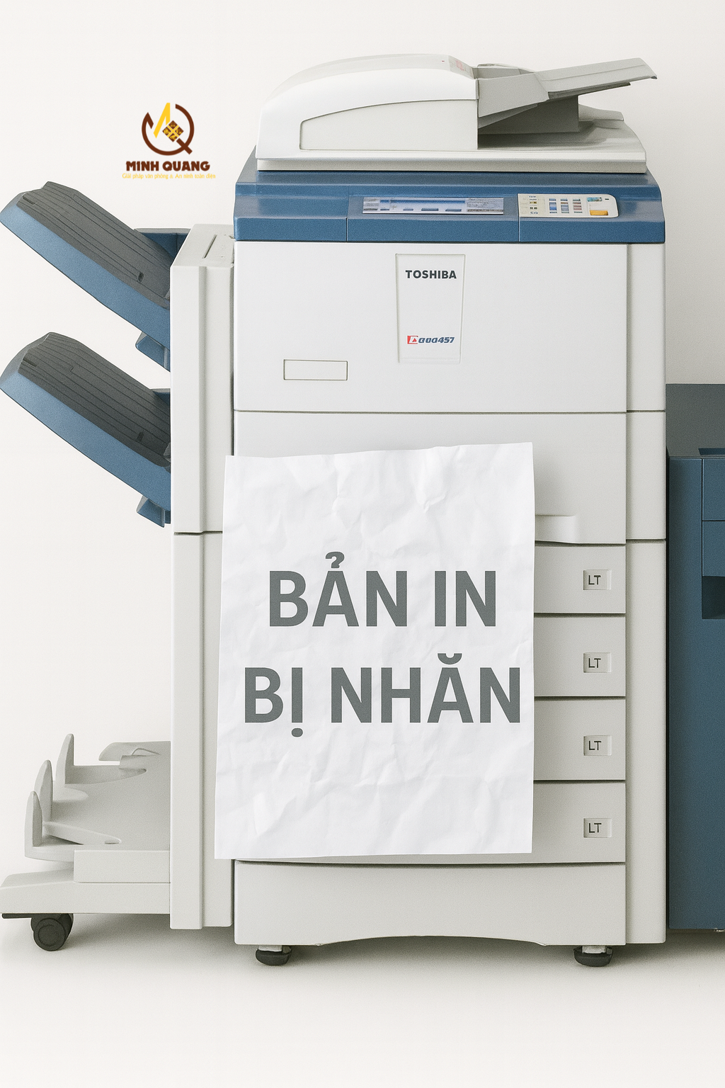 Nguyên nhân máy photocopy in bị nhăn và cách khắc phục nhanh.