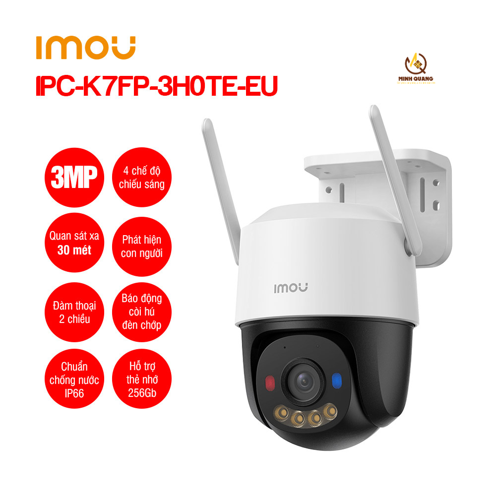 Camera 4G IMOU Cruiser SC IPC-K7FP 3MP dùng SIM, không cần WiFi, xoay 360 độ, lắp ngoài trời.