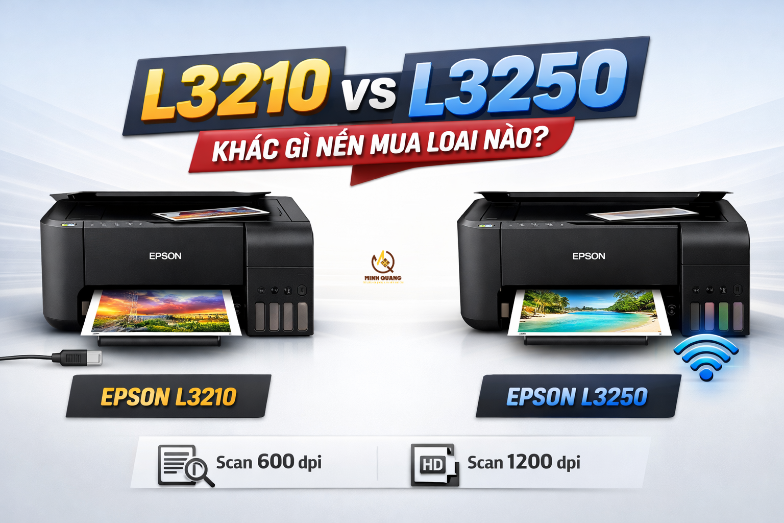 so sánh máy in Epson EcoTank L3210 và L3250 khác biệt wifi và scan.