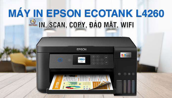 Máy in Epson EcoTank L4260 đa chức năng in scan copy wifi chính hãng.