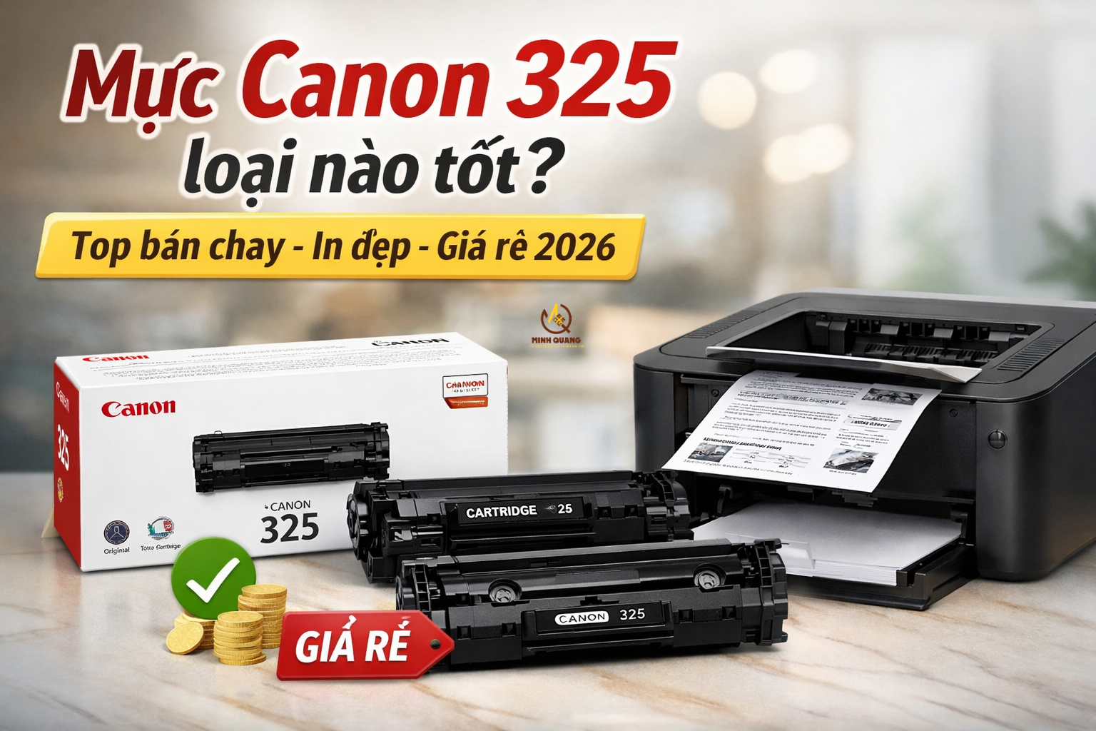 Mực Canon 325 loại nào tốt giá rẻ in đẹp không lem dùng cho Canon 6030 mua trên Shopee.