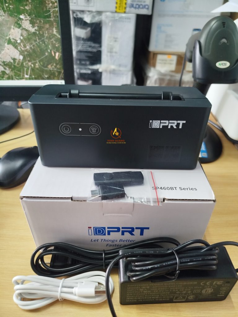 Máy in tem HPRT SP460BT Bluetooth in tem vận đơn, tem mã vạch không cần mực dành cho shop online và cửa hàng bán lẻ