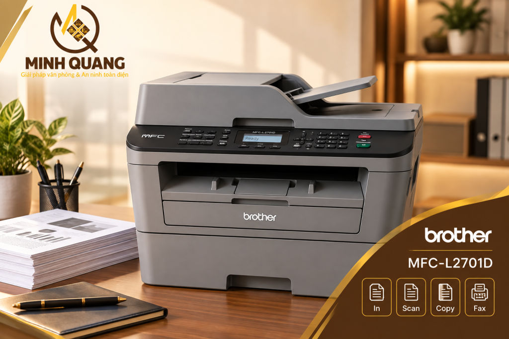 Máy in Brother MFC-L2701D đa chức năng in scan copy fax tại Minh Quang