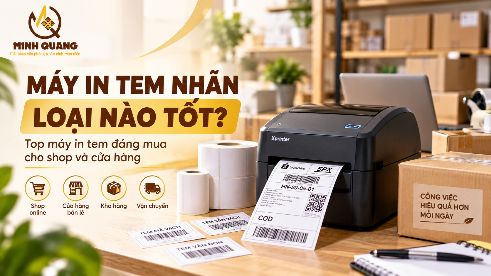 Máy in tem nhãn loại nào tốt cho shop và cửa hàng