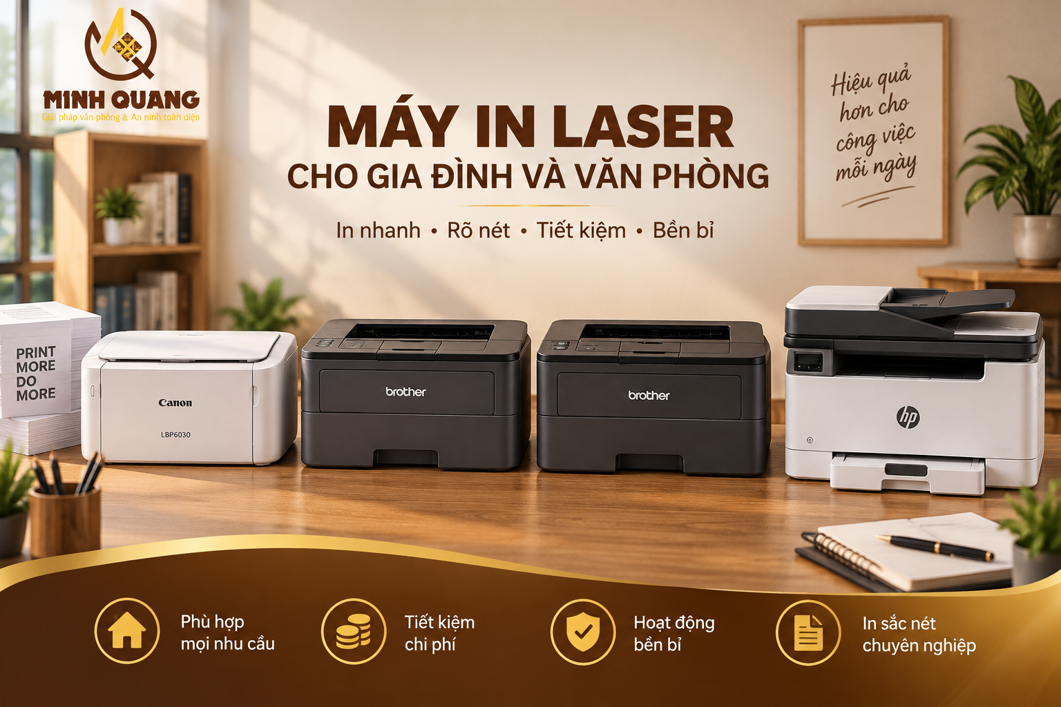 Máy in laser cho gia đình và văn phòng – Minh Quang